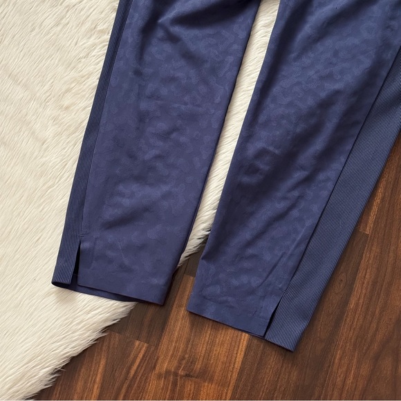 Athleta Brooklyn Textured Ankle Pant Leopard Medieval Violet - Picture 7 of 10